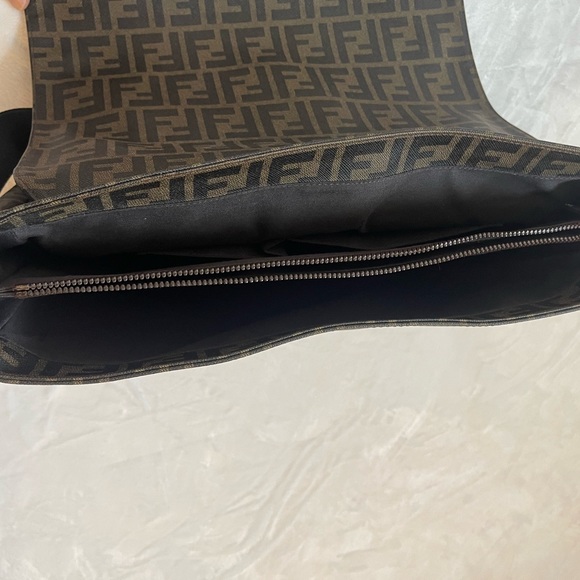Fendi Ombré Effect Tobacco Zucca Canvas Messenger Bag - Picture 8 of 15